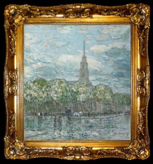 framed  Childe Hassam St. Marks in the Bowery, ta009-2
